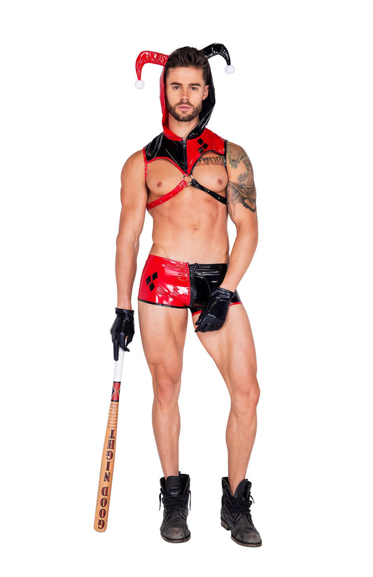 Men's Harley Quinn Costume Jester 2pc Set