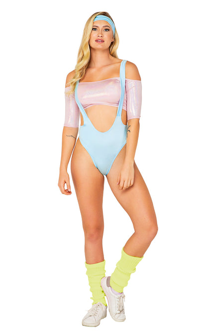 Sexy Aerobics Instructor Costume 8pc Set