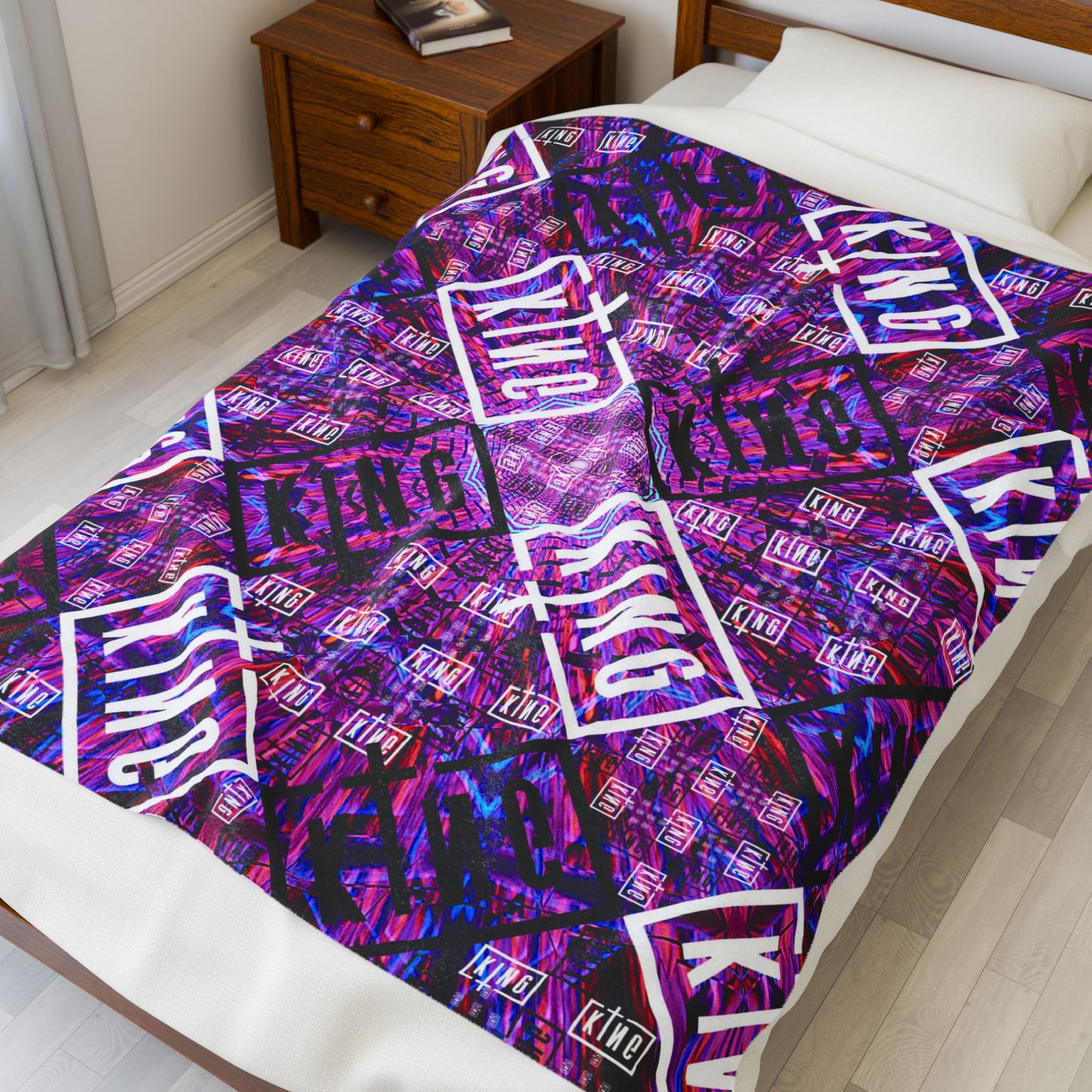 Velveteen Plush Sullivan King Throw Blanket