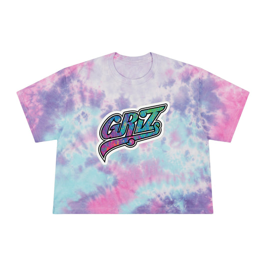 Griz Women's Tie-Dye Crop Top Sweat Proof Rave Music Festival Shirt