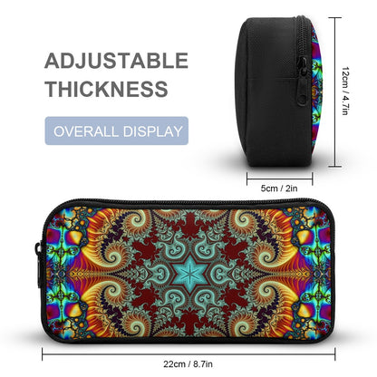Psychedelic Backpack, Lunchbox, and Wallet Three piece set combination Travel Bag Package Set