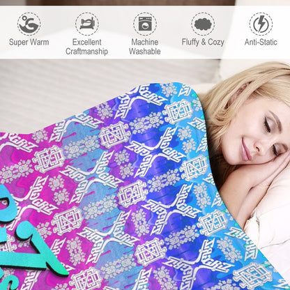 Custom EDM Artists Ultra-Soft Flannel Blanket for Camping Festival Rave in Multiple Sizes