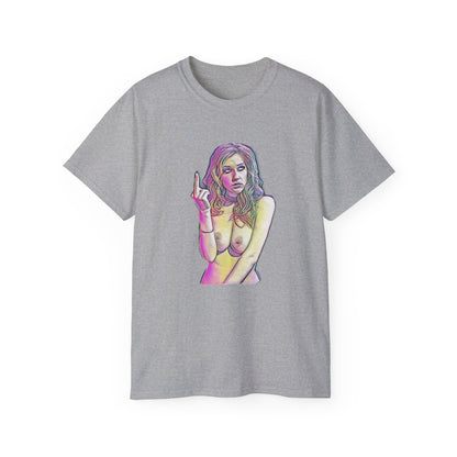 Middle Finger Vulgar Girls Nude Model Photography Art Sweat Proof Shirt Sexy Womens Mens Unisex Tee