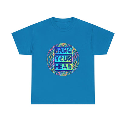 Bang Your Head Sweatproof Music Festival Tees Thick Cotton Rave Shirt Mens Womens Unisex