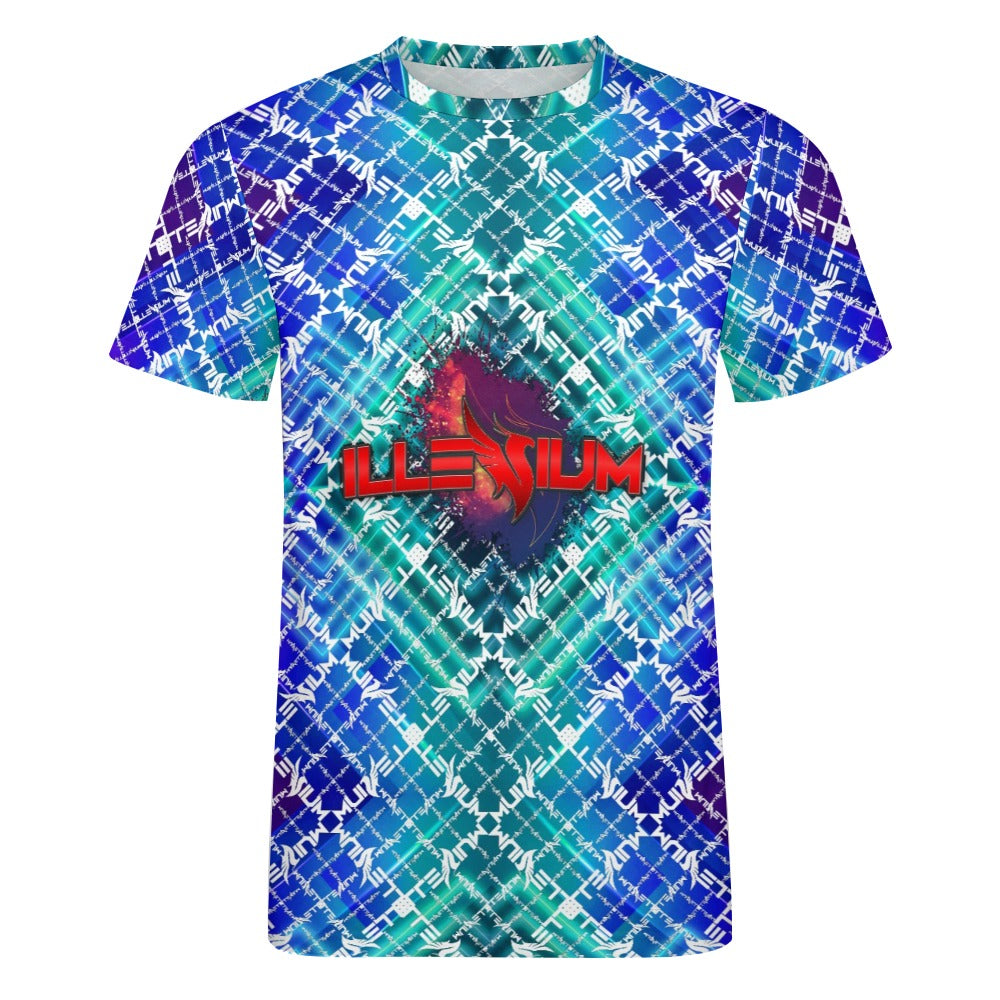 Men's Illenium All-Over Fitted Rave Shirt Super Soft Breathable Sweat-Proof Odor-Resistant Music Festival Tee
