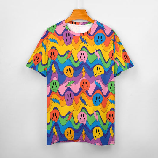 Men's LSD Trippy Fitted Rave Shirt Super Soft Breathable Sweat-Proof Odor-Resistant Music Festival Tee