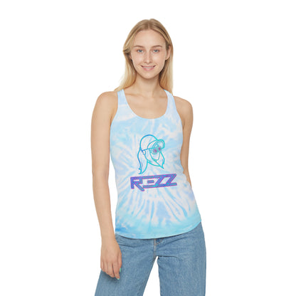 REZZ Womens Tie Dye Racerback Tank Top