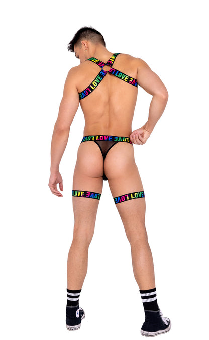 Men’s Pride Thong with Attached Garters