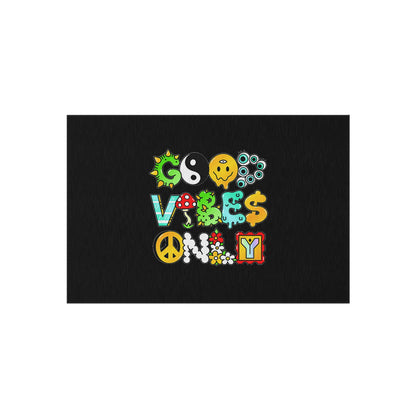 Good Vibes Only Welcome Mat Outdoor Rug in 5 Sizes