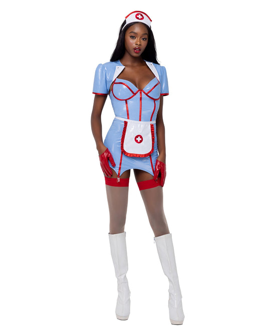 Retro Nurse Costume 4pc Set