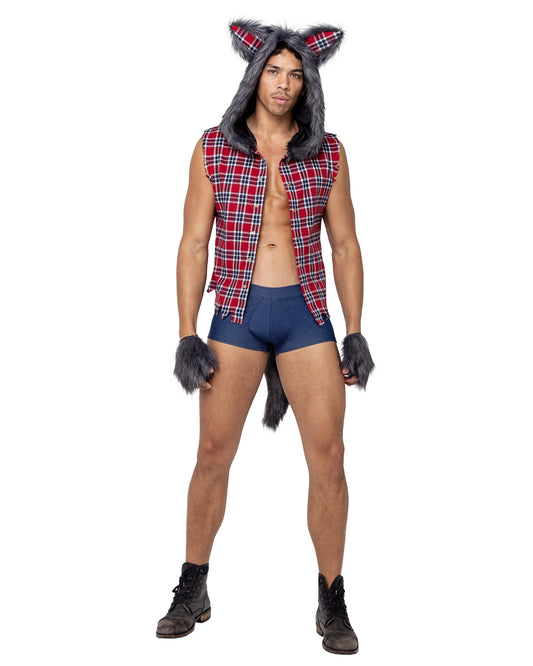 Men's Full Moon Werewolf Costume 3pc Set