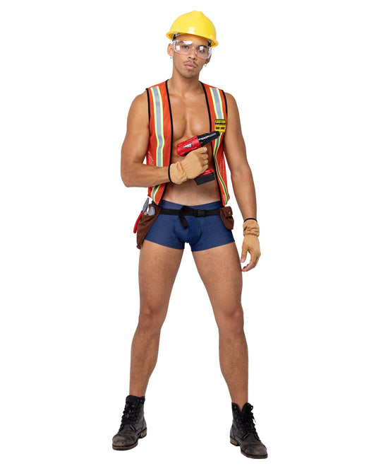 Mens Construction Hard-Worker Costume 5pc Set