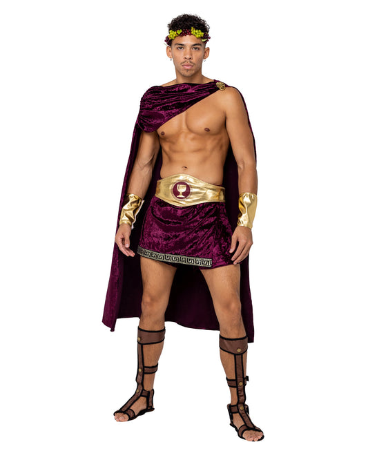 Mens God Of Wine Costume 4pc Set