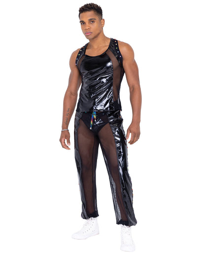 Men’s Pride Vinyl Mesh & Mesh Joggers