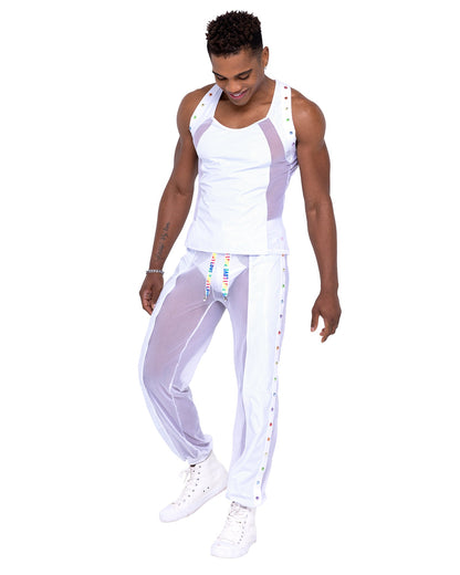 Men’s Pride Vinyl Mesh & Mesh Joggers