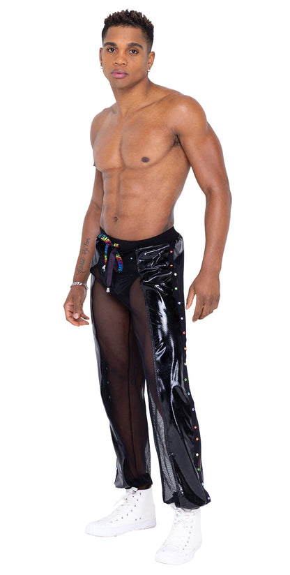 Men’s Pride Vinyl Mesh & Mesh Joggers