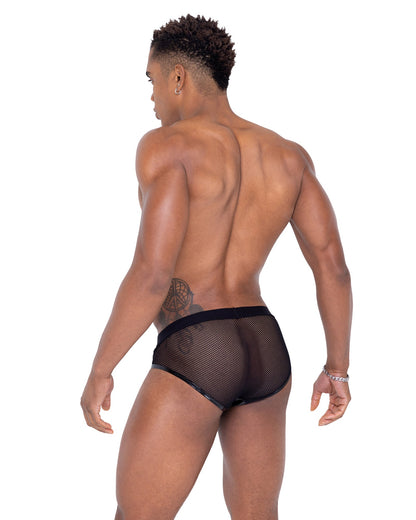 Men’s Pride Fishnet & Vinyl Briefs