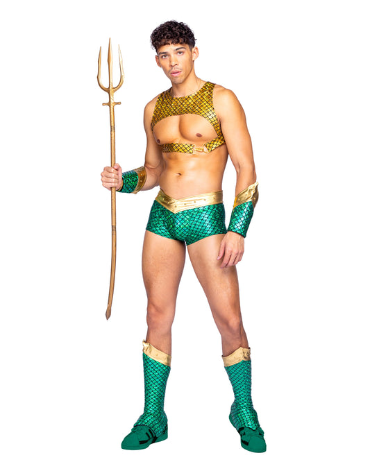 Men's Sexy Aquaman Costume 4pc Set