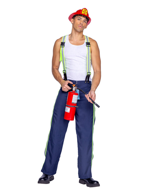 Fireman Hunk Costume 2pc Set