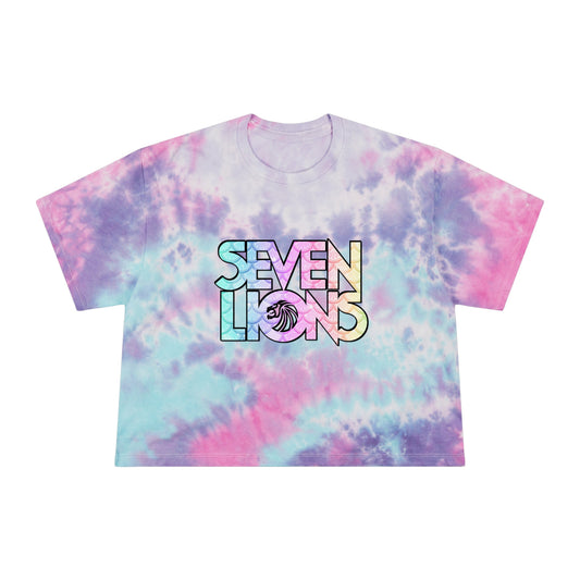 Seven Lions Women's Tie-Dye Crop Top Sweat Proof Rave Music Festival Shirt