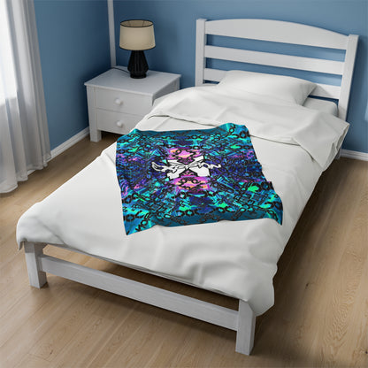Excision Velveteen Plush Blanket for Cozy Camping Music Festivals