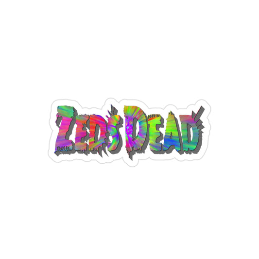 Zed's Dead Psychedelic Car Sticker Vinyl Transparent Waterproof Decal for Books, Laptops, Windows