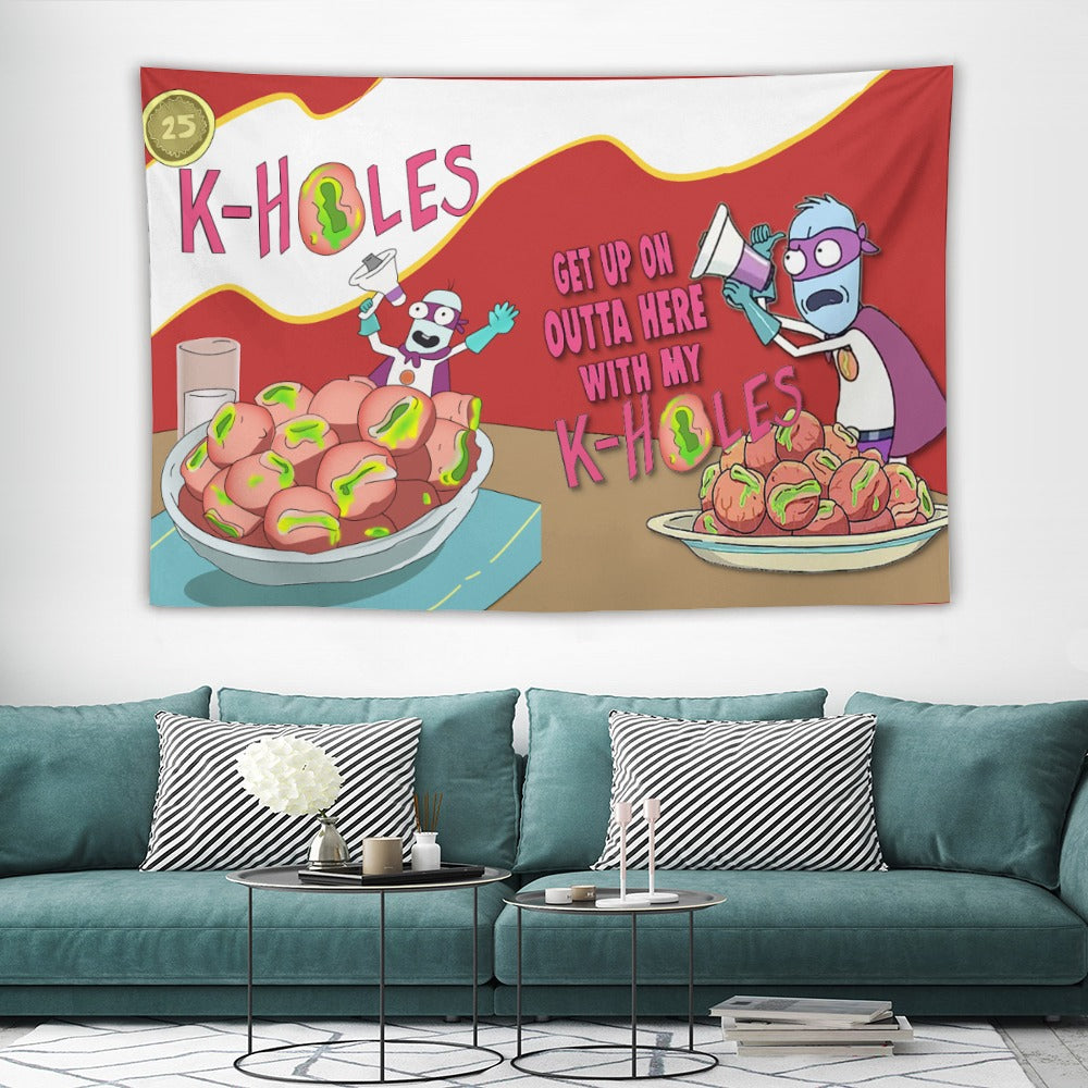 K-Hole Rick and Morty Tapestry 60"x90" Festival Flag