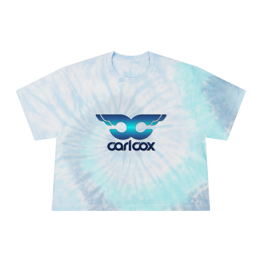 Carl Cox Women's Tie-Dye Crop Top Sweat Proof Rave Music Festival Shirt