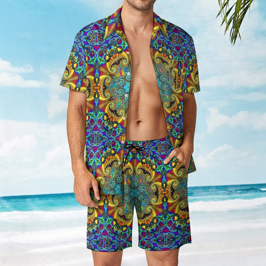 Fractals Psychedelic Men's Rave Outfit Set