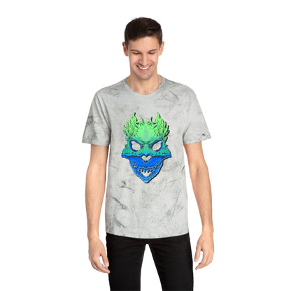 Rest in Peace Skull T Shirts, Color Blasted Tie Dye Tshirts for Men, Women, and Ravers of all Ages
