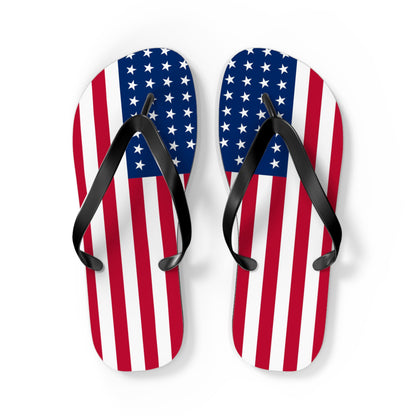 American Flag Flip Flops | Patriotic 4th of July Sandals | Made in USA
