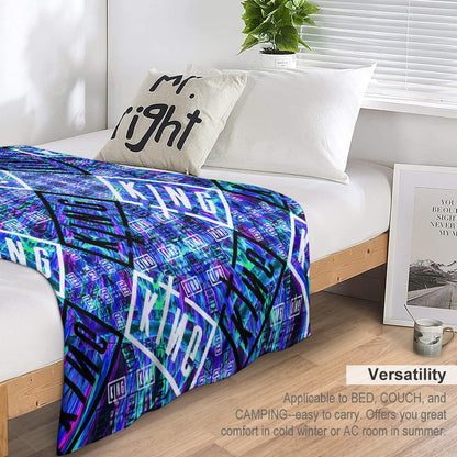 Custom EDM Artists Ultra-Soft Flannel Blanket for Camping Festival Rave in Multiple Sizes