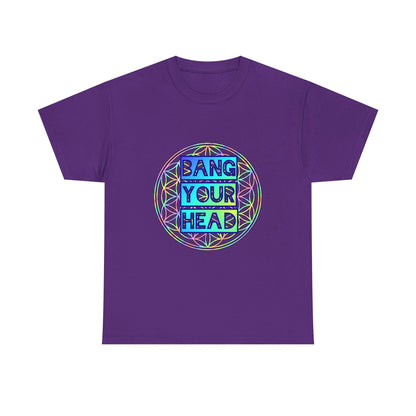 Bang Your Head Sweatproof Music Festival Tees Thick Cotton Rave Shirt Mens Womens Unisex