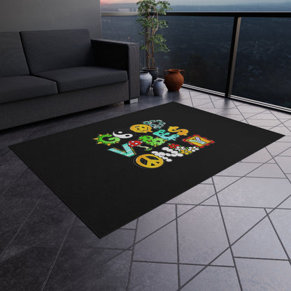 Good Vibes Only Welcome Mat Outdoor Rug in 5 Sizes