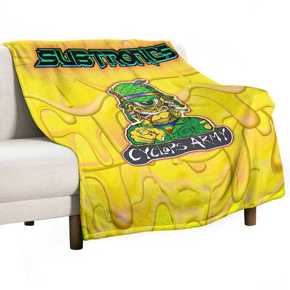 Custom EDM Artists Ultra-Soft Flannel Blanket for Camping Festival Rave in Multiple Sizes