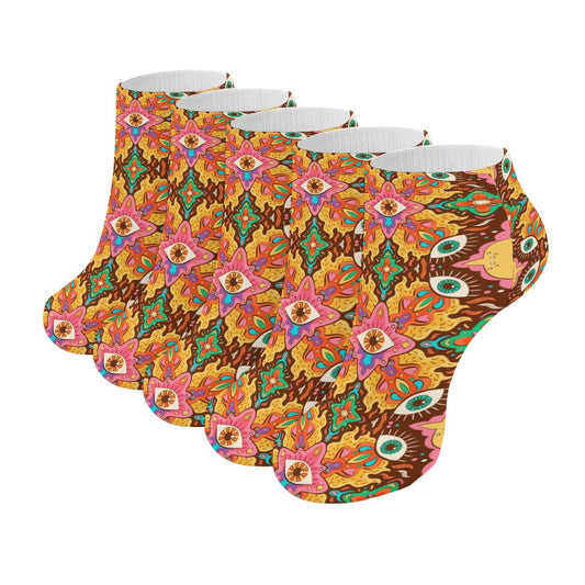 The Perfect Music Festival Ankle Socks (5 Pairs)  Sweat-Proof, Odor-Proof, Breathable 4th Dimensions Beings Socks