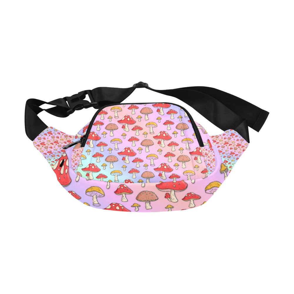 Holographic Mushrooms Ultimate Festival Fanny Pack Travel Sling Bag for Men Women Unisex