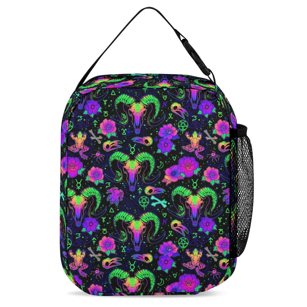 Psychedelic Backpack, Lunchbox, and Wallet Three piece set combination Travel Bag Package Set