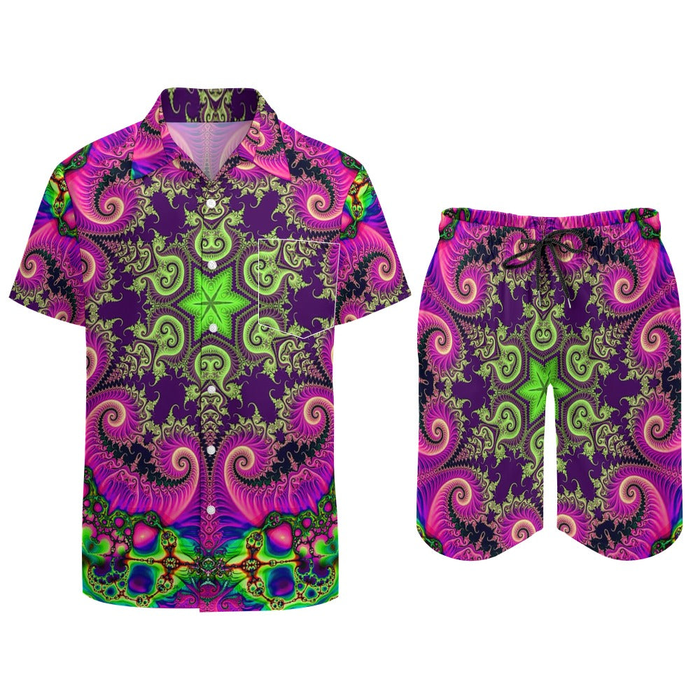 Fractals Psychedelic Men's Rave Outfit Set