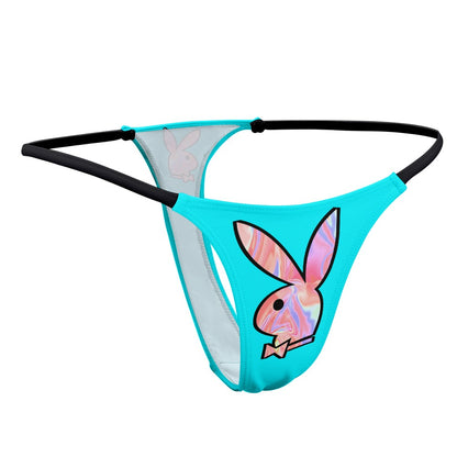 Playboy Pink Holographic Women's Thong Underwear