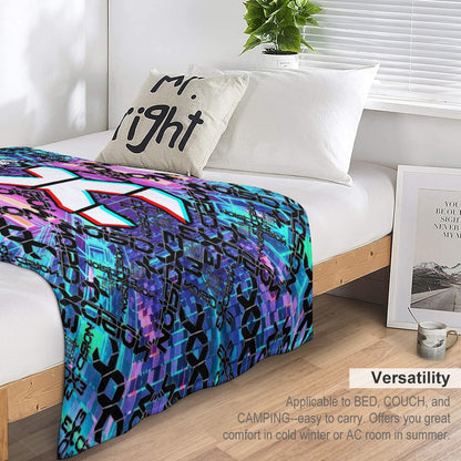 Custom EDM Artists Ultra-Soft Flannel Blanket for Camping Festival Rave in Multiple Sizes