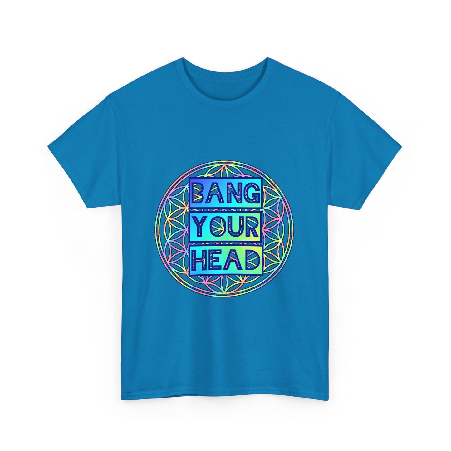 Bang Your Head Sweatproof Music Festival Tees Thick Cotton Rave Shirt Mens Womens Unisex
