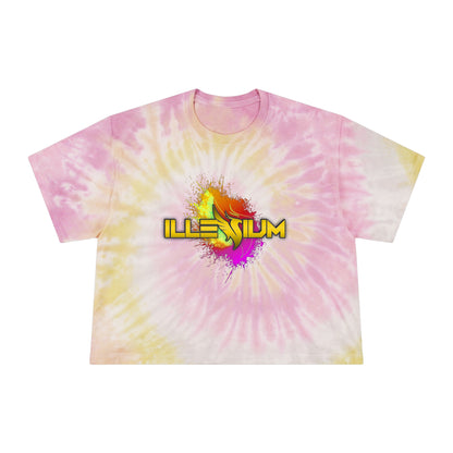 Illenium Tie-Dye Crop Top Sweat Proof Rave Music Festival Shirt