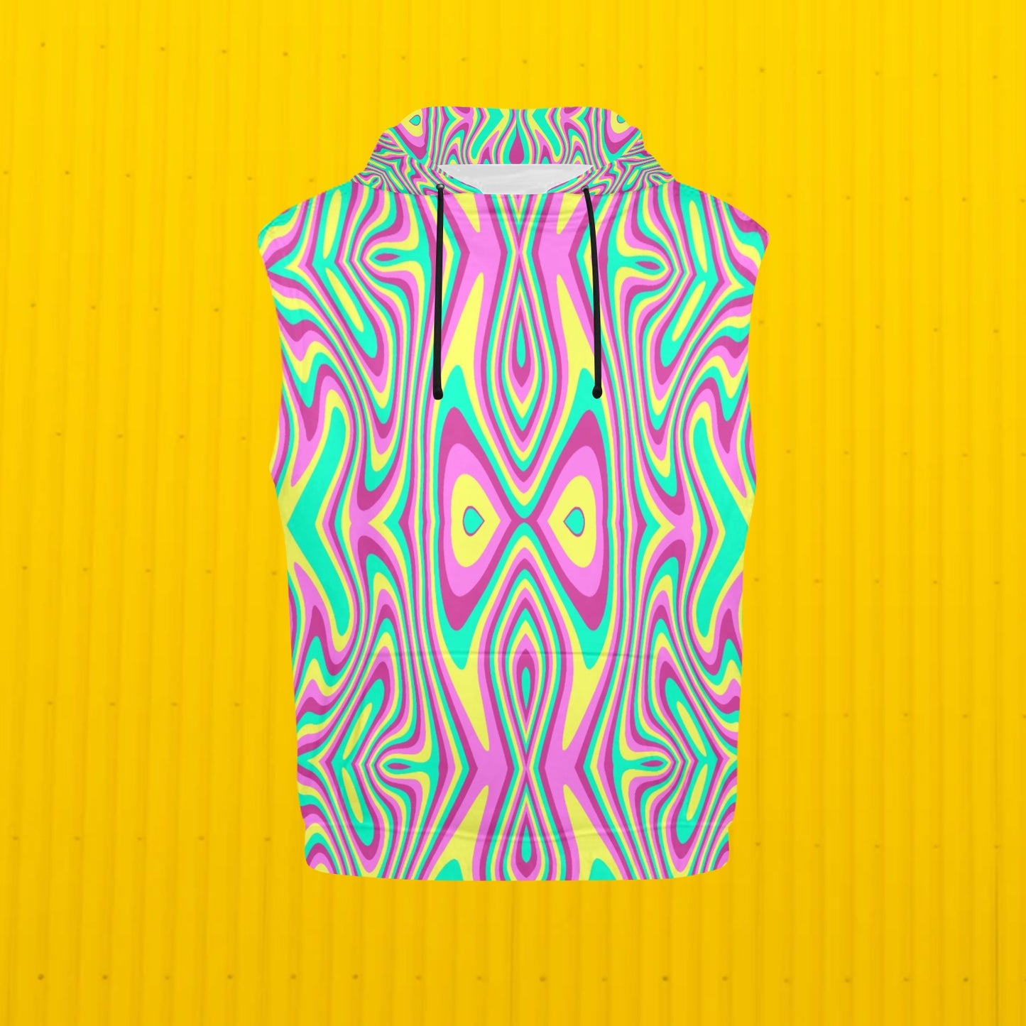 Psychedelic Sleeveless Hoodie Tank Top Sweat-proof Odor-Resistant