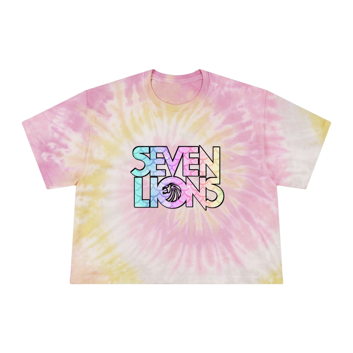 Seven Lions Women's Tie-Dye Crop Top Sweat Proof Rave Music Festival Shirt