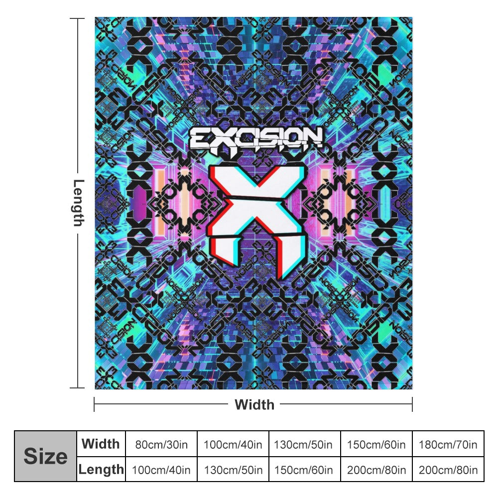 Custom EDM Artists Ultra-Soft Flannel Blanket for Camping Festival Rave in Multiple Sizes
