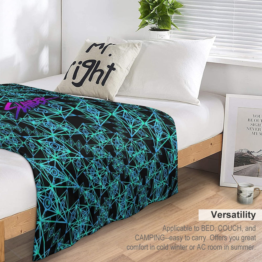 Custom EDM Artists Ultra-Soft Flannel Blanket for Camping Festival Rave in Multiple Sizes