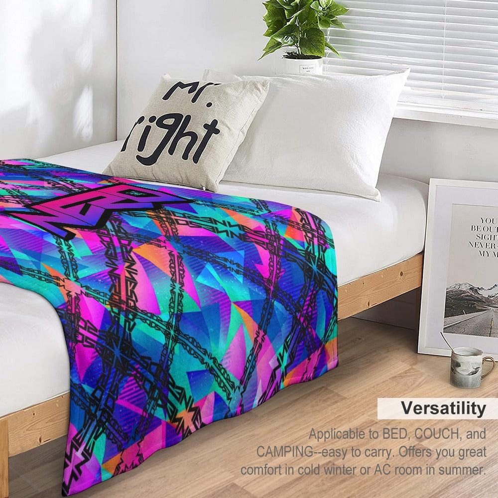 Custom EDM Artists Ultra-Soft Flannel Blanket for Camping Festival Rave in Multiple Sizes