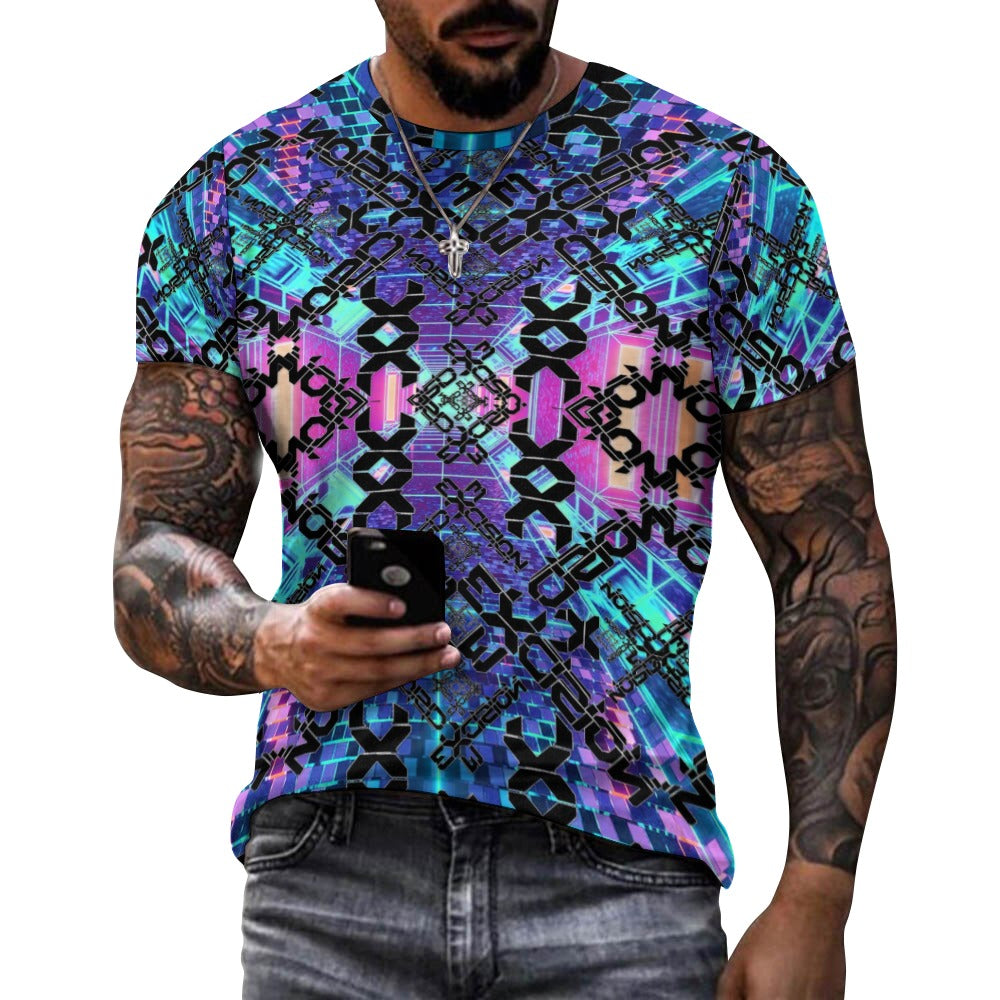 Men's Excision All-Over Fitted Rave Shirt Super Soft Breathable Sweat-Proof Odor-Resistant Music Festival Tee