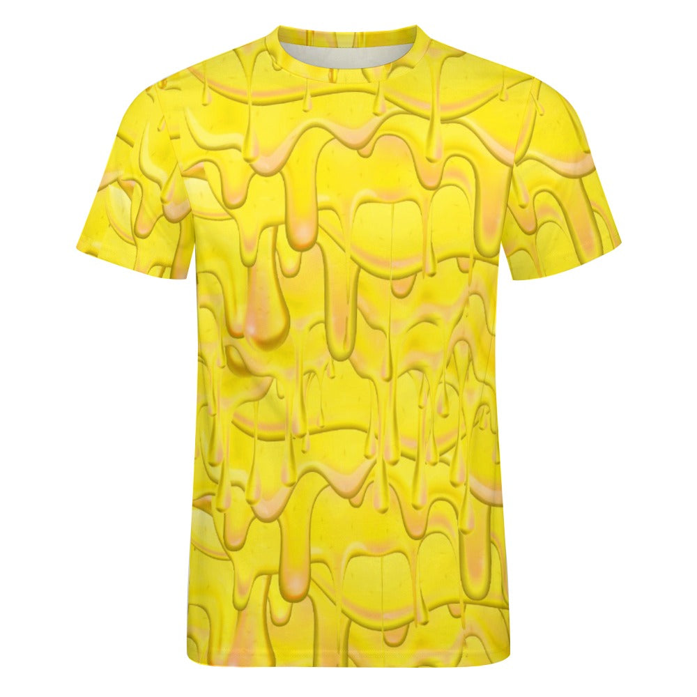 Men's Melted Butter Fitted Rave Shirt Super Soft Breathable Sweat-Proof Odor-Resistant Music Festival Tee